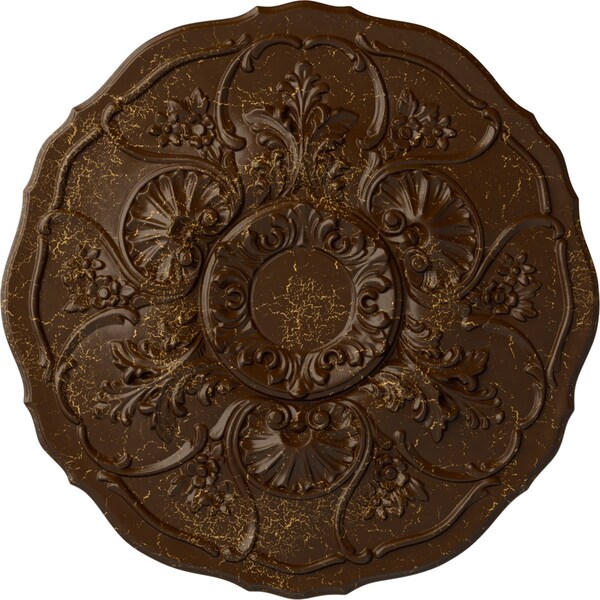 Ekena Millwork Cornelia Ceiling Medallion (Fits Canopies up to 4"), 22 1/2"OD x 1 1/2"P, Root Beer Crackle CM22CNRBC - main